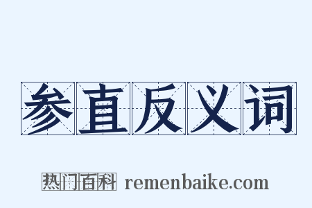 参直反义词是什么意思的图片